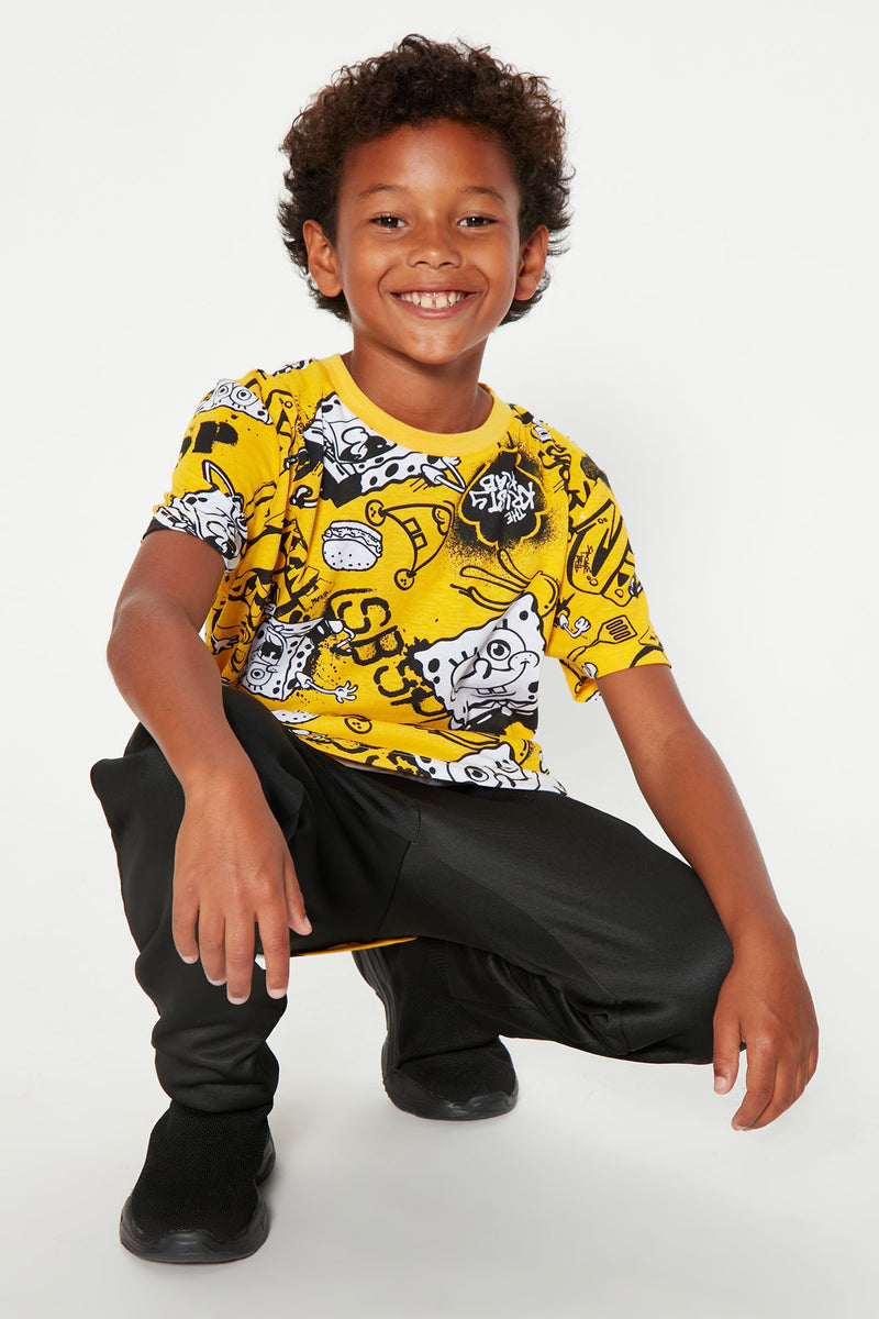 Mini All Over Spongebob Tee - Yellow | Fashion Nova, Kids Tops & T ...
