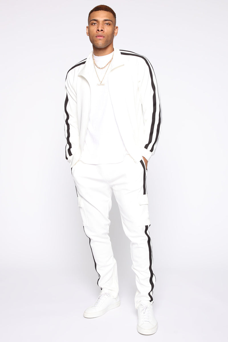 Post Track Jacket - White/Black | Fashion Nova, Mens Fleece Tops ...