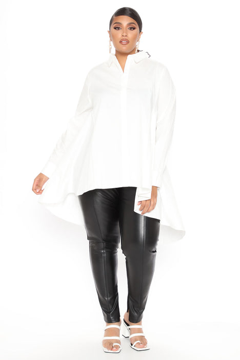 Higher Your Standards High Low Top White