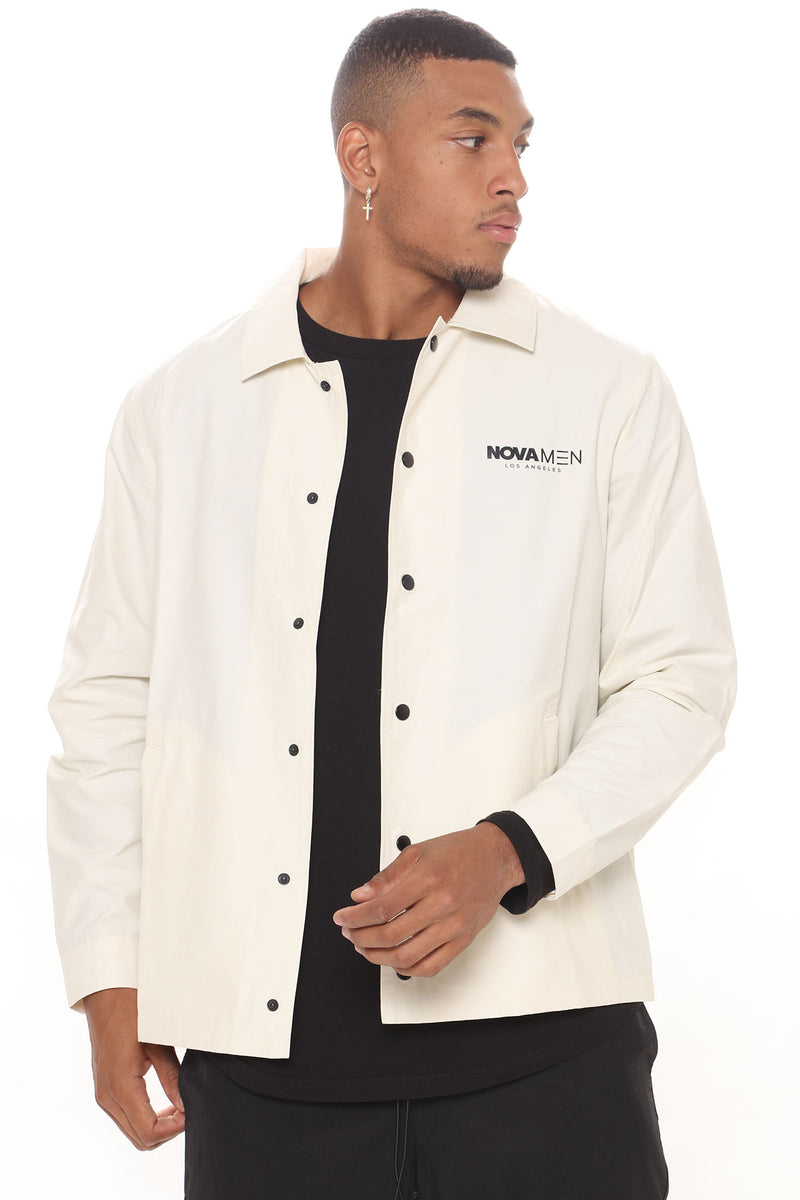 NovaMen Coaches Jacket - Off White | Fashion Nova, Mens Jackets ...
