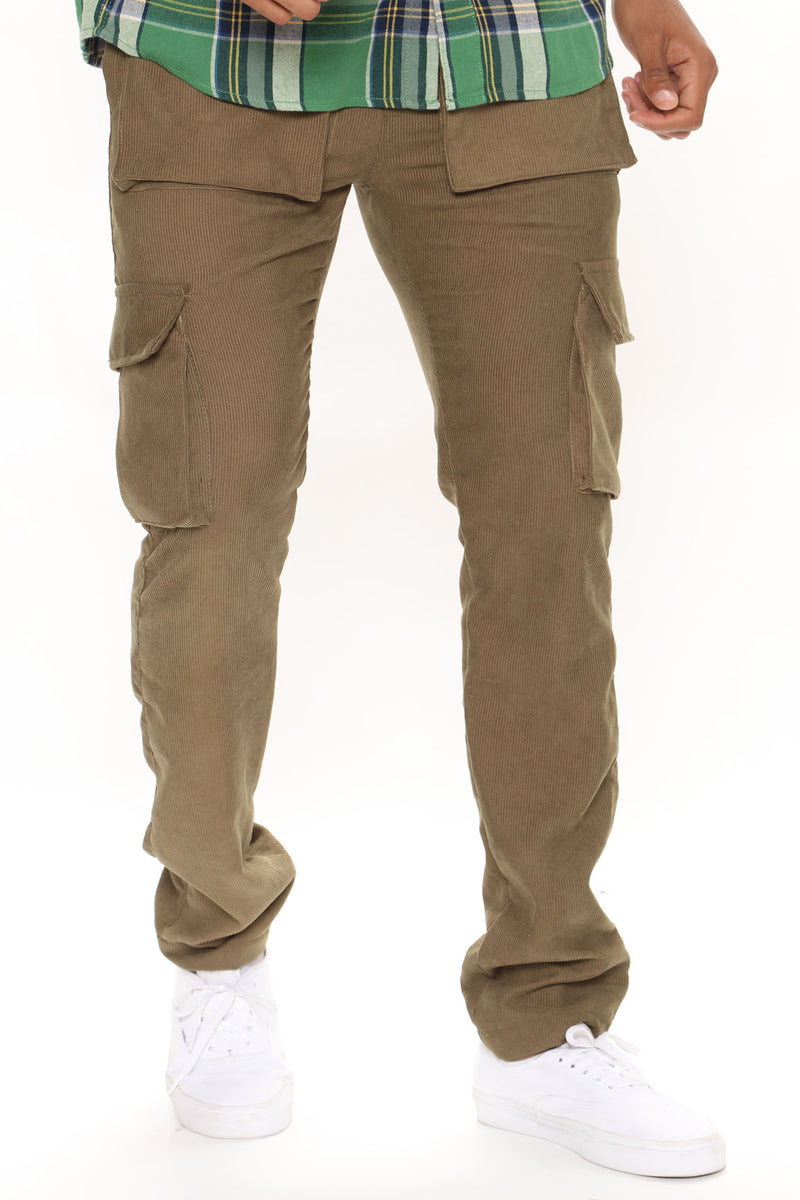 Corduroy Cargo Pants - Olive | Fashion Nova, Mens Pants | Fashion Nova