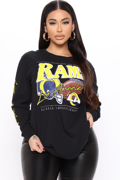 NFL Los Angeles Rams Long Sleeve Tee - Black