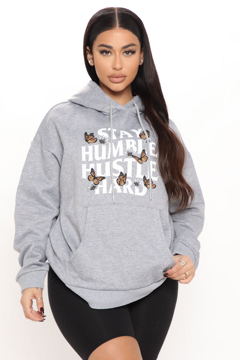Butterfly hoodie deals grey