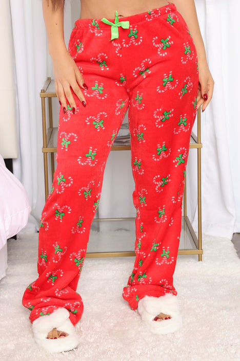 Christmas Love PJ Plush Pants - Red/combo