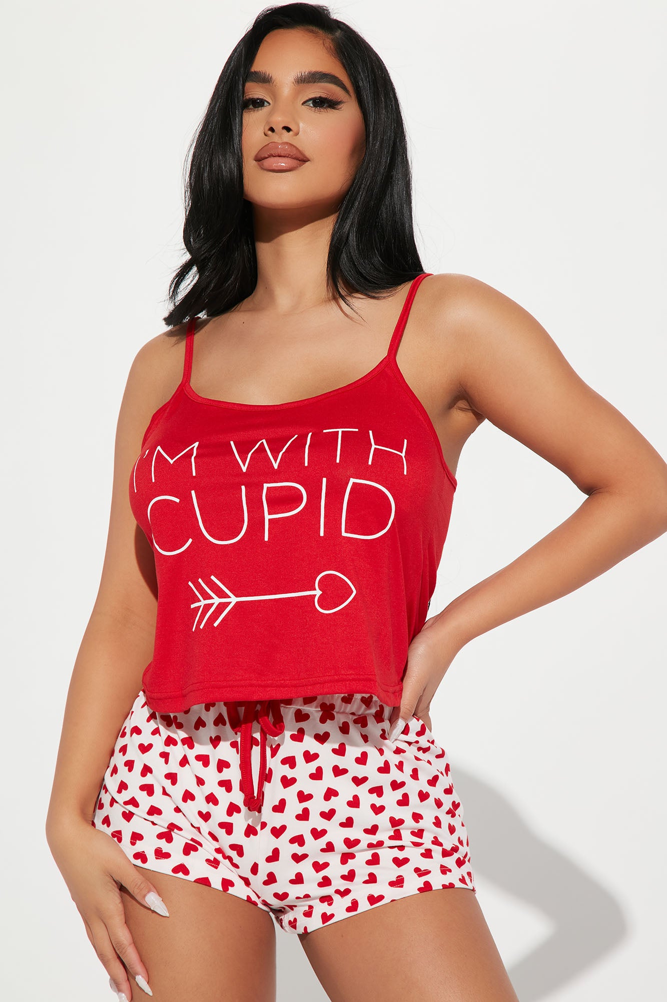 Red discount pajamas shorts