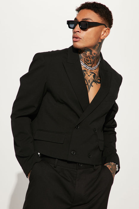 Cropped on sale blazer men