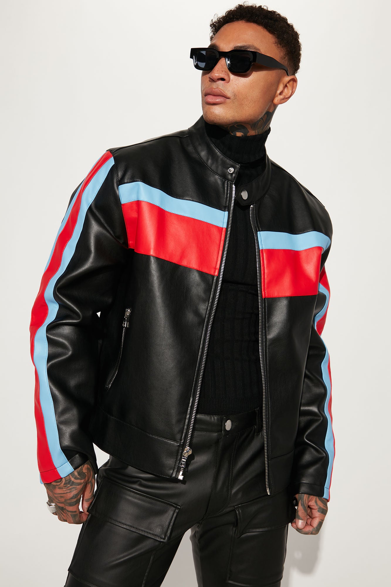 Leather jacket fashion nova online