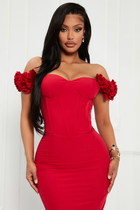 Fashion nova curve red dress online