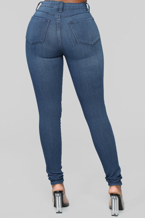 Luxe glam high waist skinny sale jeans