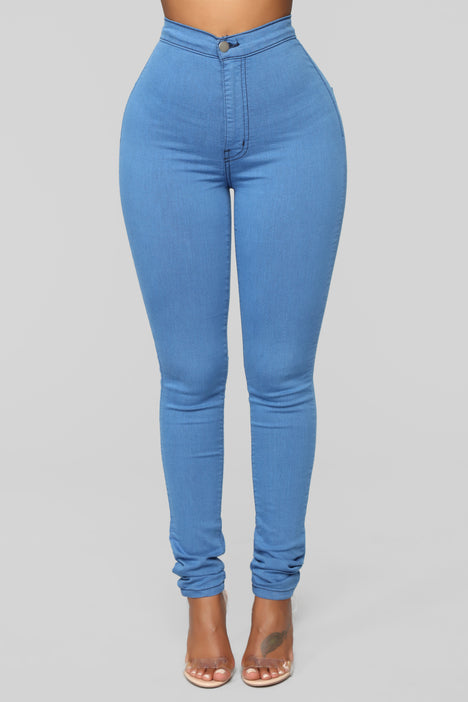Fashion nova super high waist denim skinnies 2025