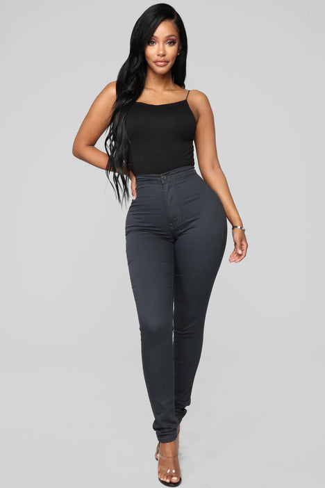 Super High Waist Denim Skinnies - Charcoal | Fashion Nova, Jeans ...