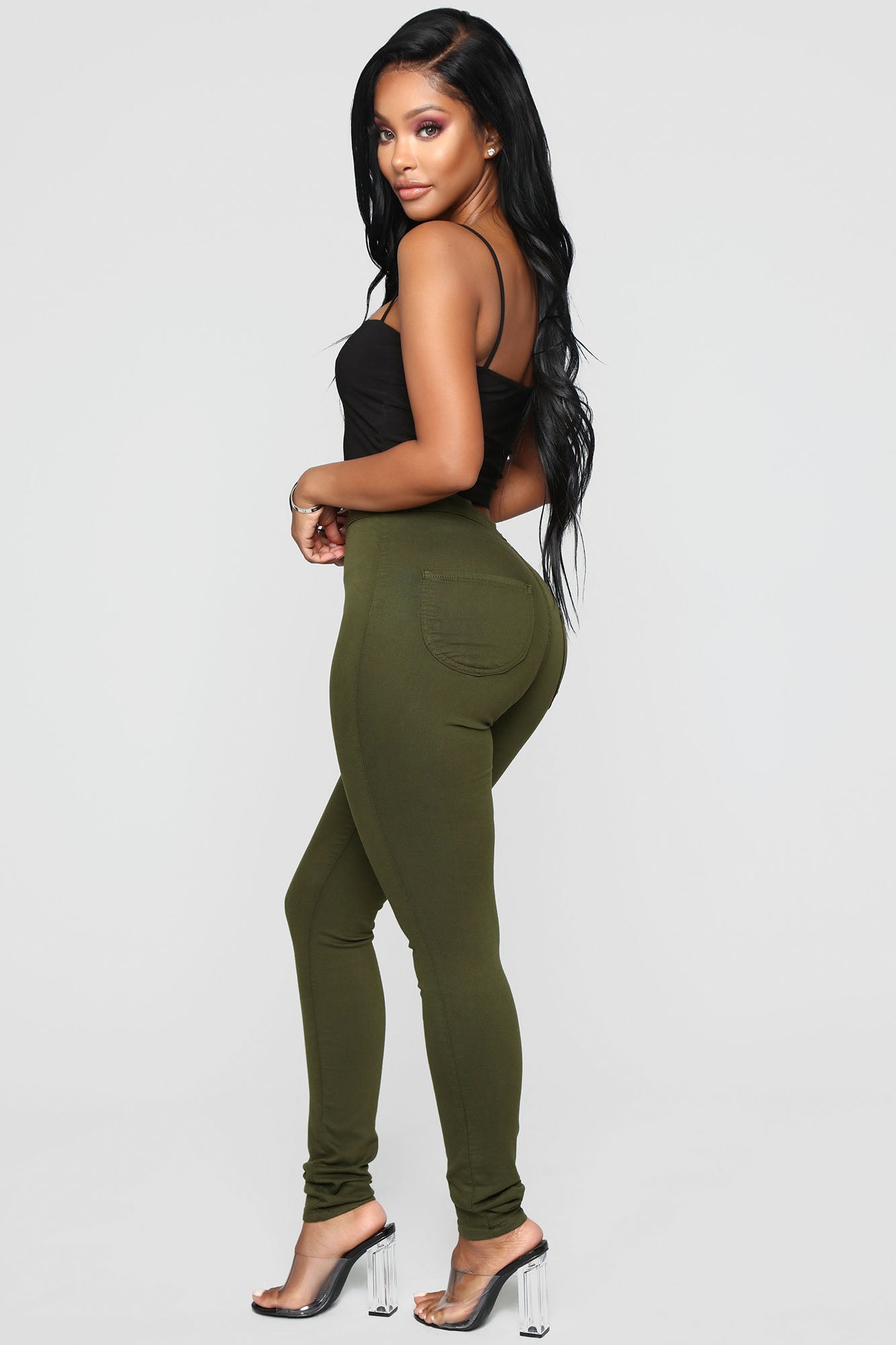 Super High Waist Denim Skinnies Olive Fashion Nova Jeans