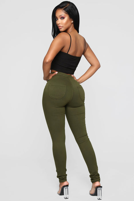 Super High Waist Denim Skinnies Olive Fashion Nova Jeans