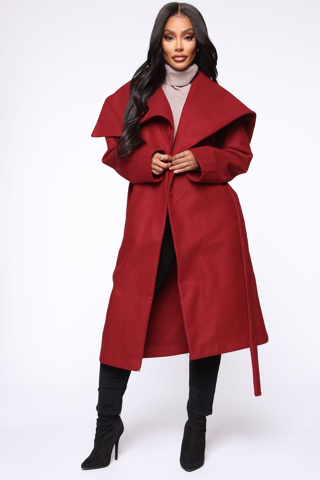 Walking In The Snow Trench Coat Red Fashion Nova Jackets