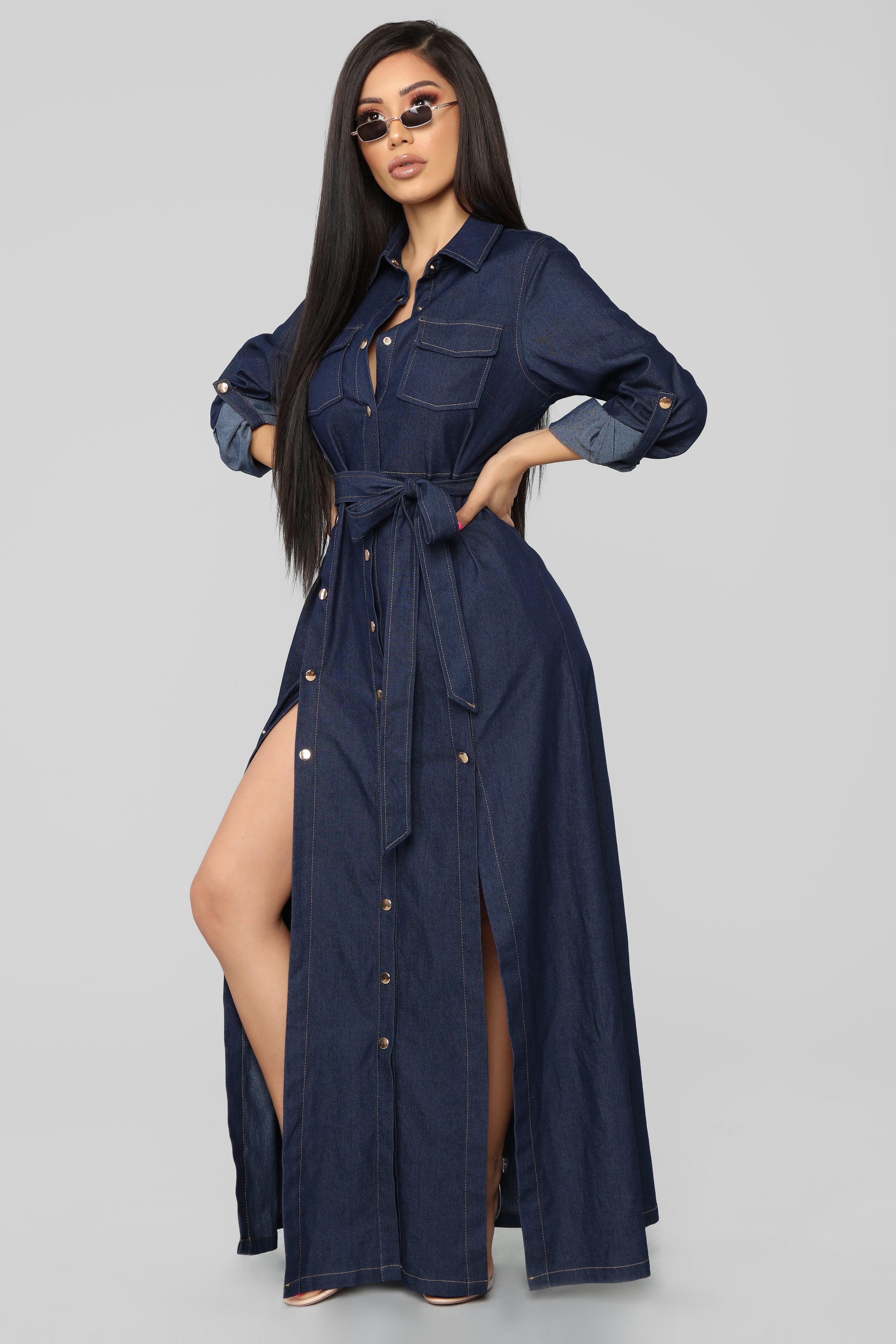 Robe en hotsell jean fashion nova