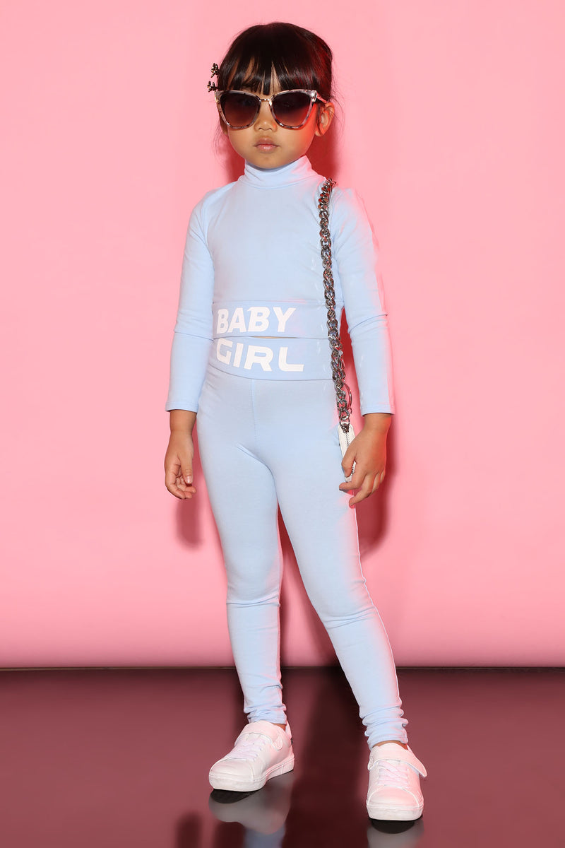 Mini One And Only Baby Girl Legging Set Blue Fashion Nova, Kids