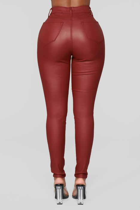 Double Dare Faux Leather Pants Red Fashion Nova Pants