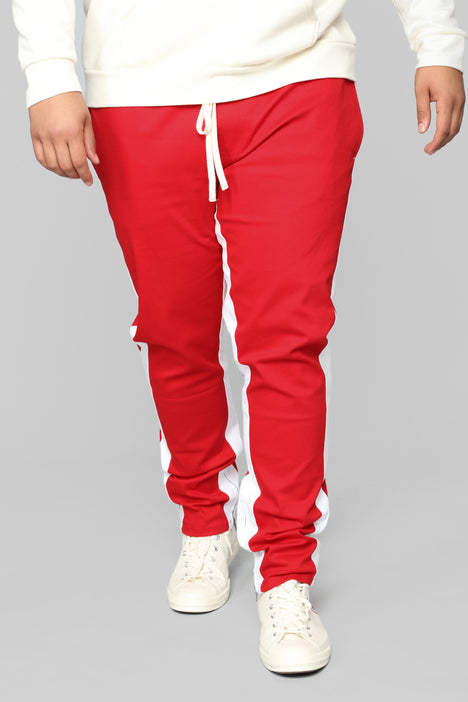 Travis Twill Joggers Red combo Red And White Joggers Men s