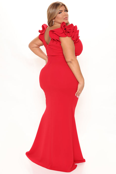 Fashion nova top dress red