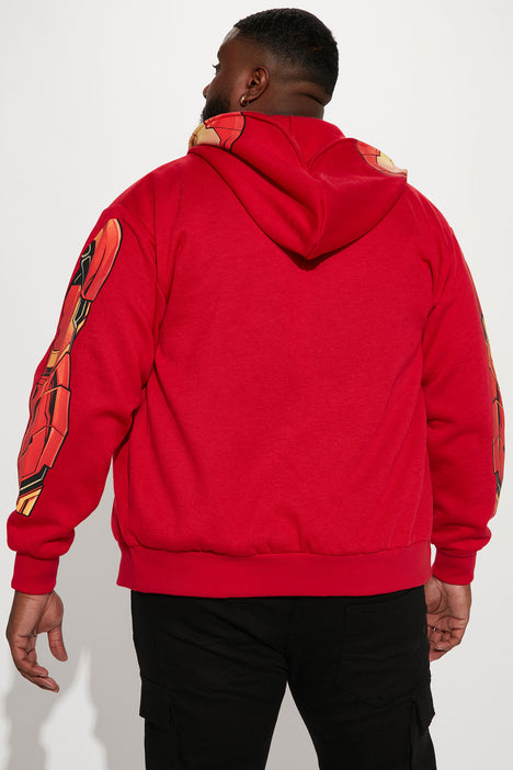 Iron man clearance zip up hoodie