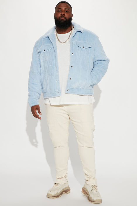 Light blue sales trucker jacket