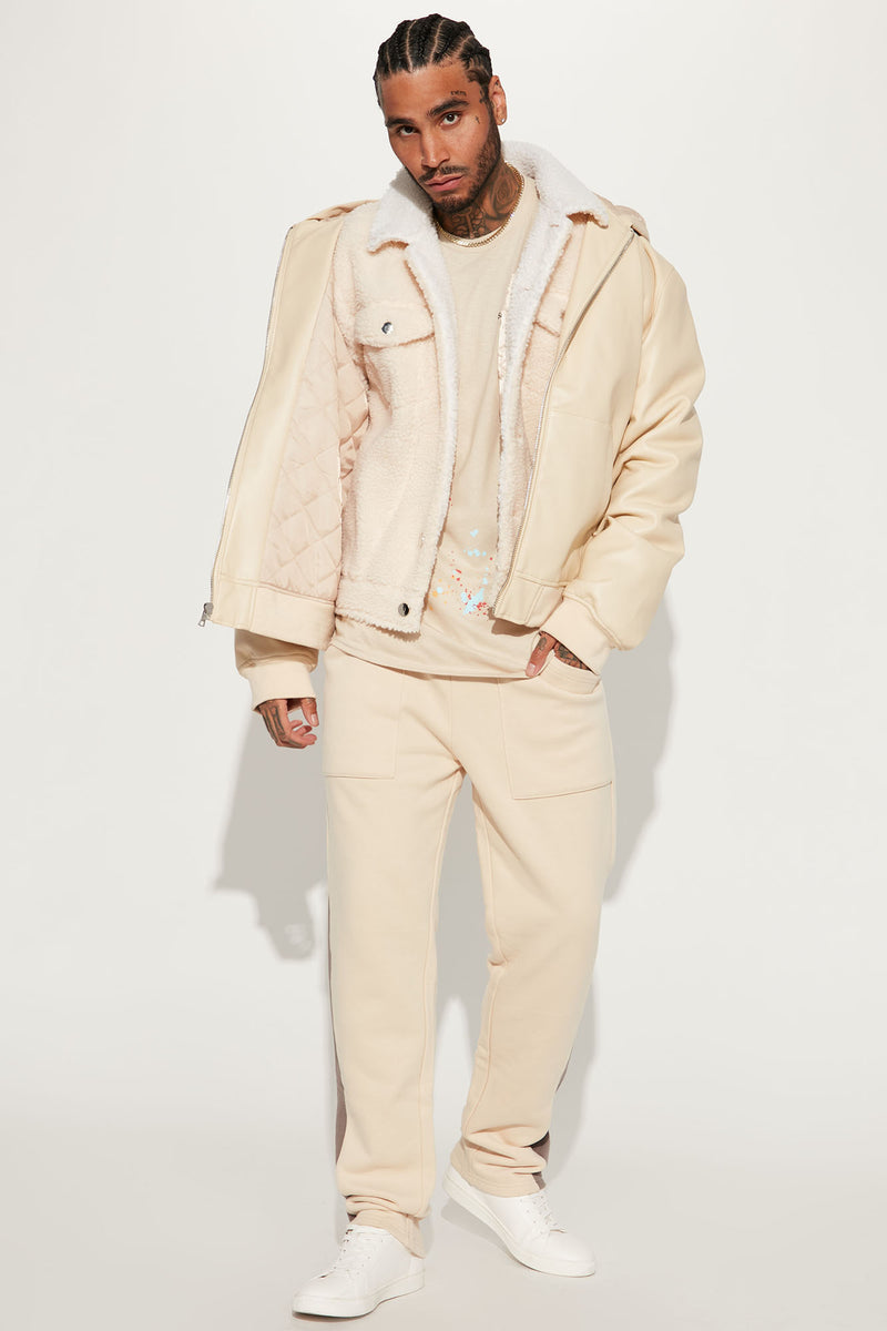 Fatigued Soldier Striped Sweatpant - Cream | Fashion Nova, Mens Fleece ...