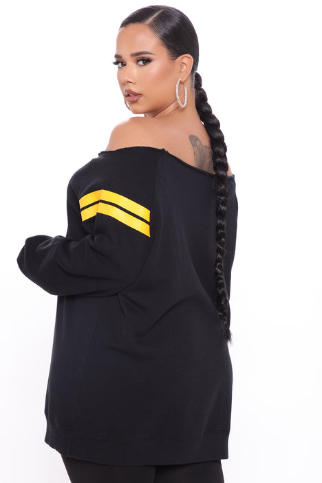 Steelers off online the shoulder sweatshirt