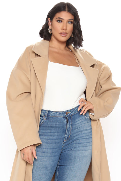 Celeb Status Oversize Coat Taupe Fashion Nova Jackets Coats