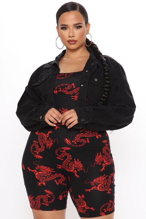 Fashion nova cheap black denim jacket