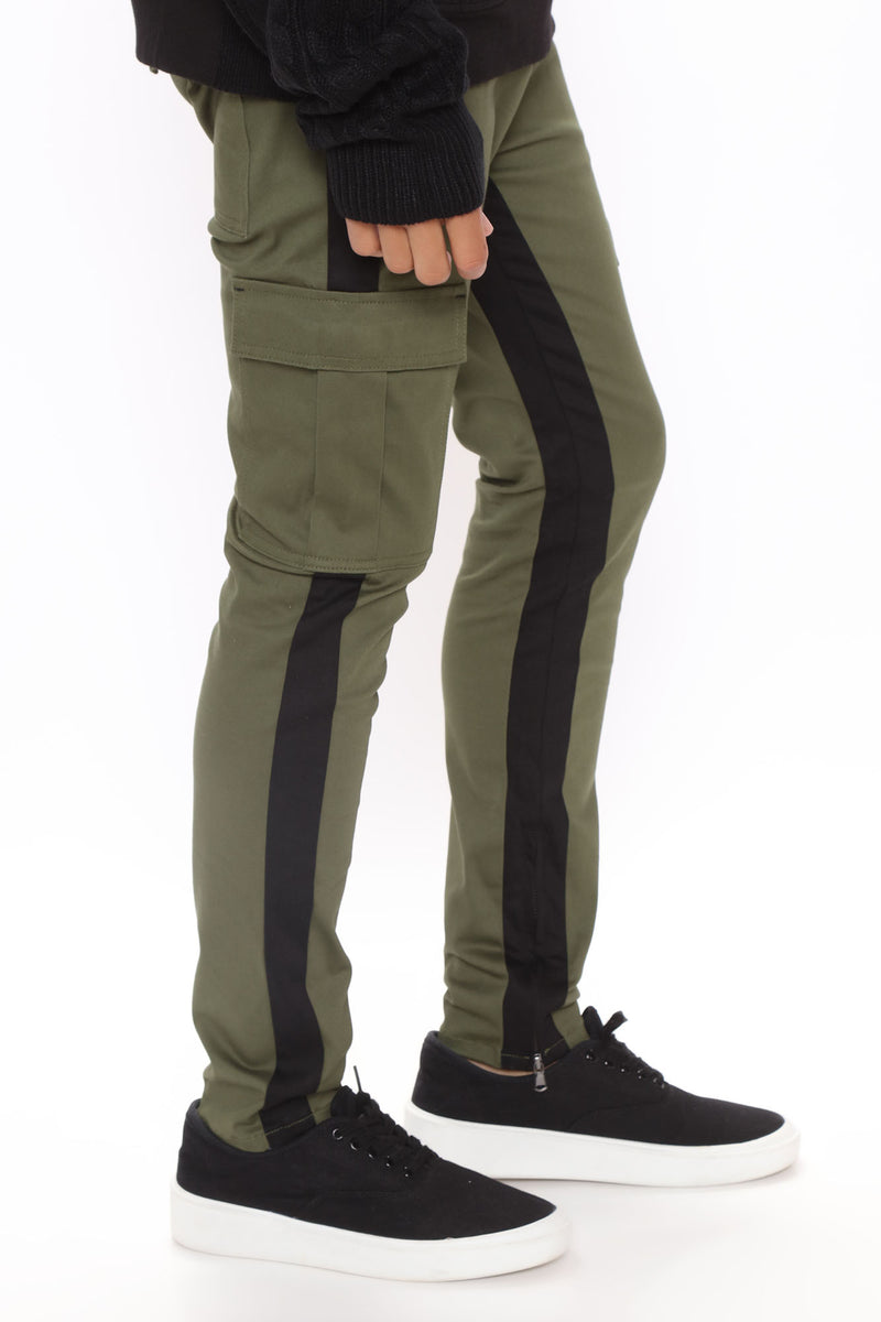Travis Cargo Pants - Olive/Black | Fashion Nova, Mens Pants | Fashion Nova