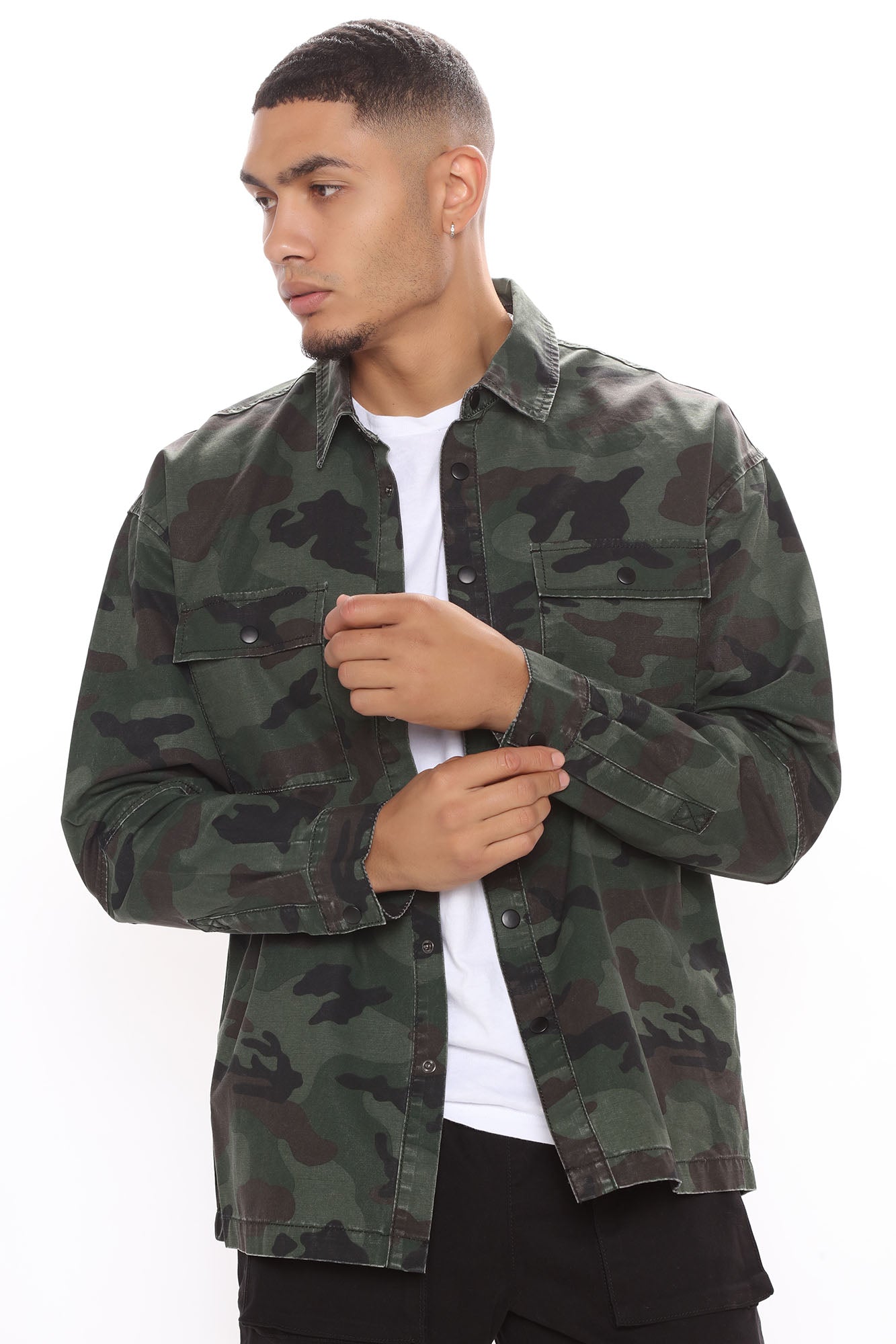 Jacket tops camouflage long sleeves sales