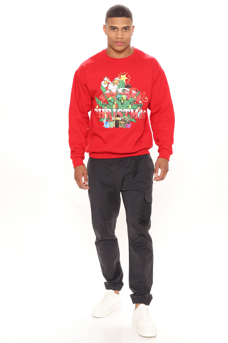 Fashion Nova Christmas Sweater.High Xmas Crewneck Sweatshirt - Red | Fashion Nova, Mens Graphic Tees ...