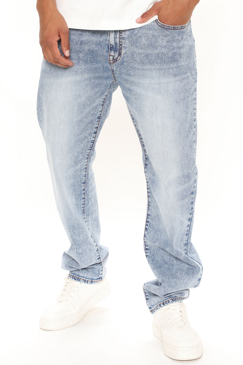 Mike Straight Jeans - Bleach Blue Wash | Fashion Nova, Mens Jeans ...