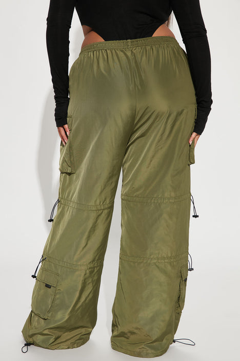 Pants - | Fashion Rush Fashion Pant Rush Nova, Nova Olive Parachute |