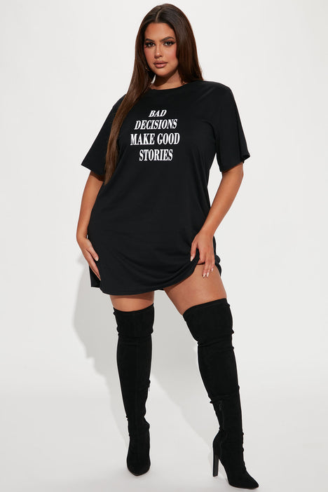 Écusson Thermocollant Bad Decisions Make Good Stories 90x50mm - Pour Vestes Moto, Rock - Broderie Polyester Lavable
