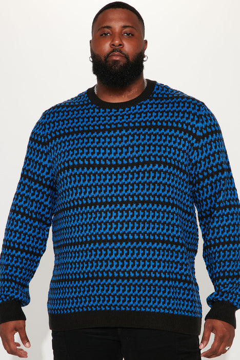 No Guidance Crewneck Sweater Blue combo Fashion Nova Mens Sweaters Fashion Nova