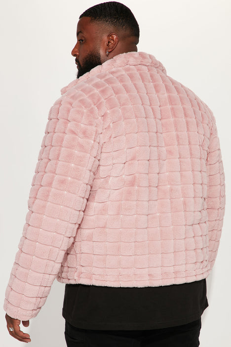 Pink diamond fur jacket sale