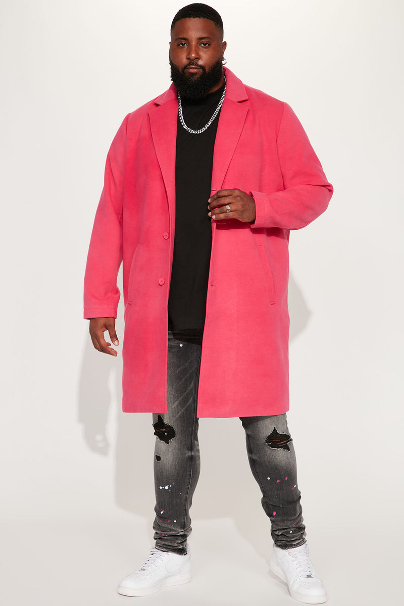 Structured Long Coat Hot Pink Fashion Nova, Mens Jackets Fashion Nova