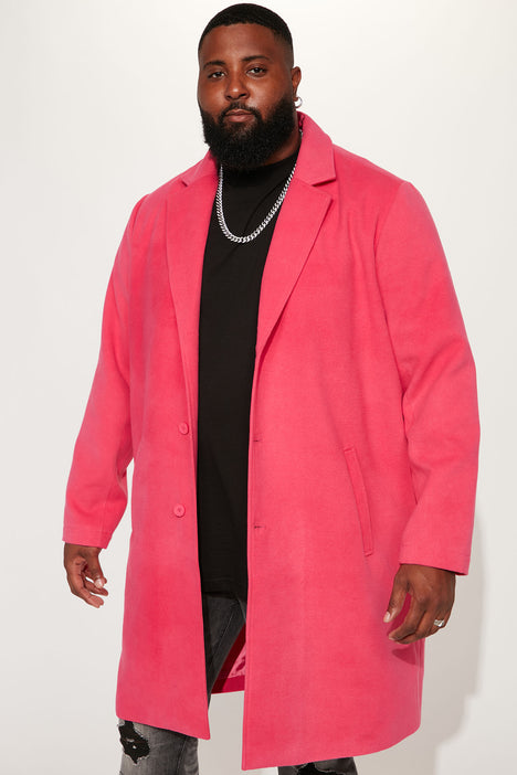 Pink store overcoat mens