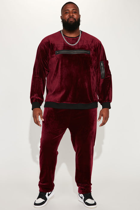 Mens velour 2025 sweatpants
