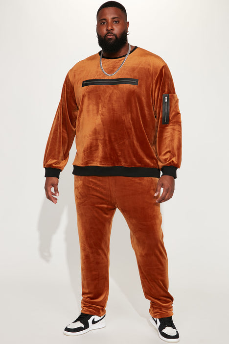Up All Night Velour Sweatpants Brown Fashion Nova Mens Fleece