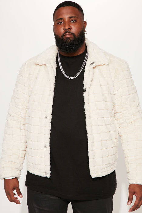Quilted cheap fur jacket