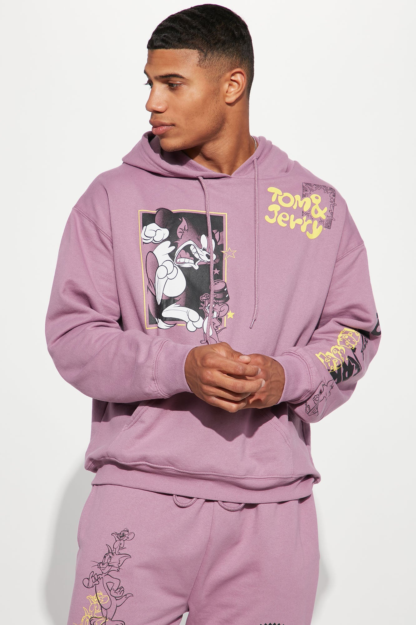 Pink tom and jerry hoodie store