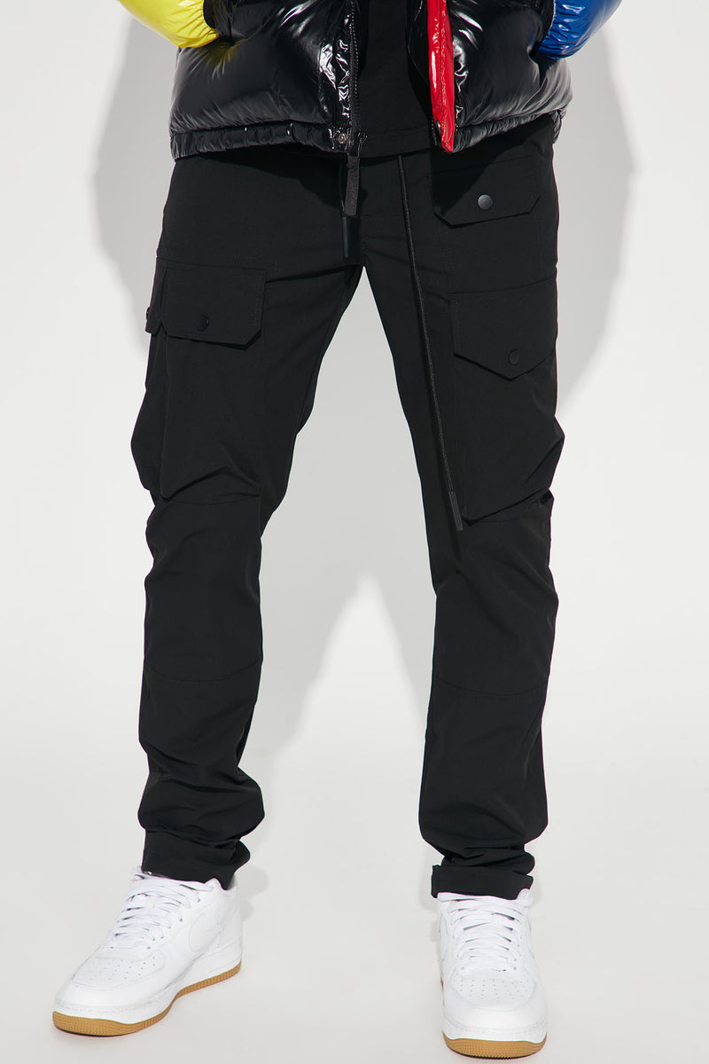 More Than One Nylon Cargo Pants - Black | Fashion Nova, Mens Pants ...