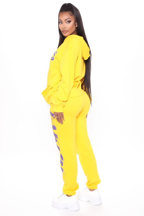NBA On The Rebound Lakers Sweatpants - Yellow, Fashion Nova, Pants