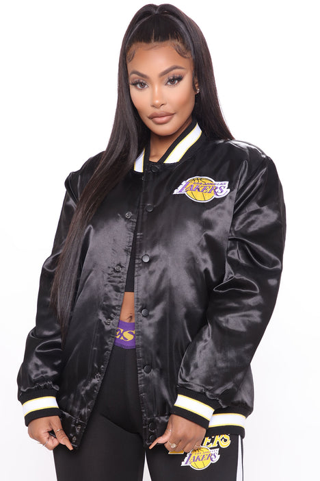Fashion Nova Women's NBA Slam Dunk Lakers Bomber Jacket