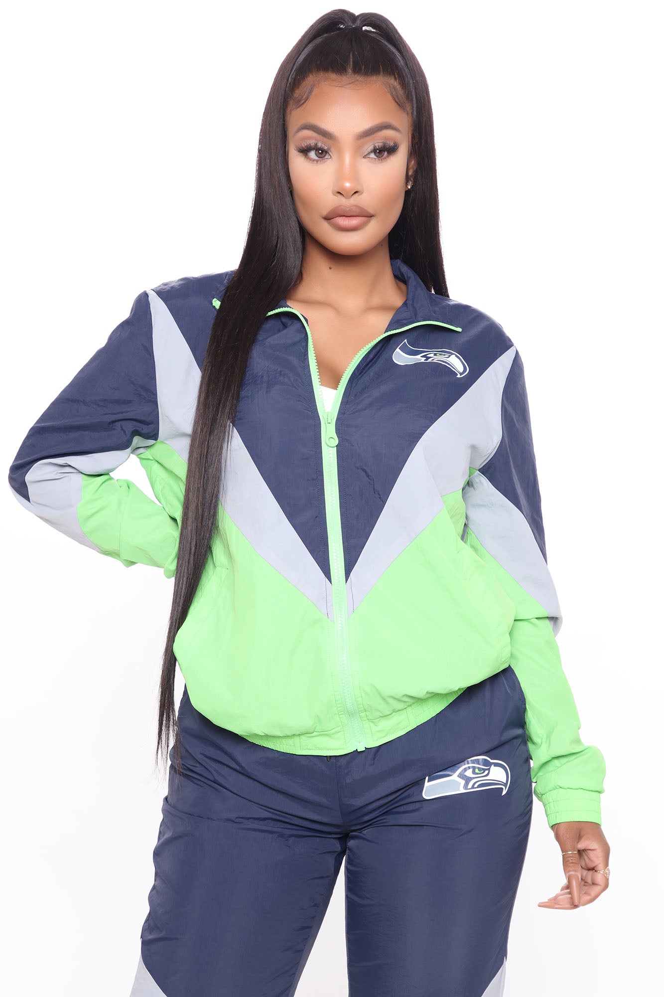 NFL Get That W Seahawks Track Jacket - Green/combo