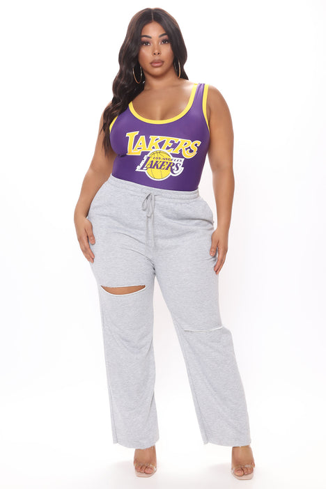 NBA Foul Ball Lakers Bodysuits Purple Fashion Nova Screens
