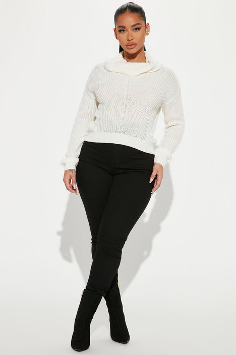 Ivory cowl hotsell neck sweater