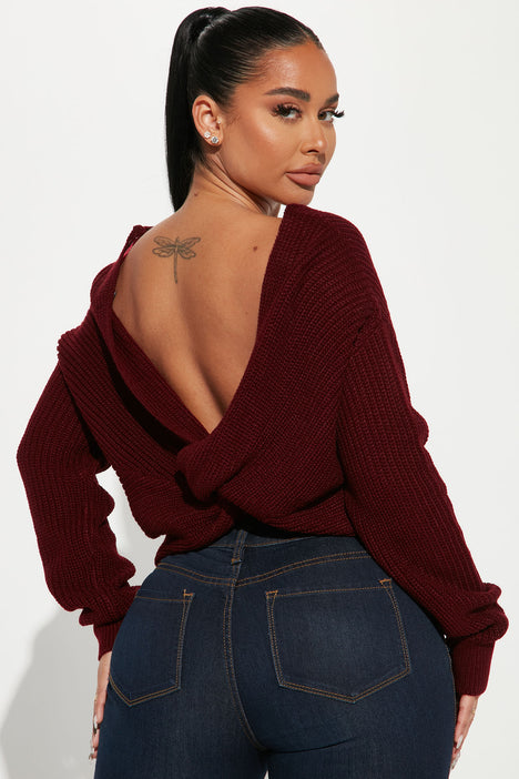 Fashion nova red sweater sale